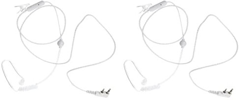 2 Stk Walkie-talkie-kabel Kopfhörer Verkabelt Ohrhörer Kabelgebundene Kopfhörer Ohrstöpsel Gehörschutzstöpsel Luftkanal Kopfhörer Headset Kristalldraht Weiß