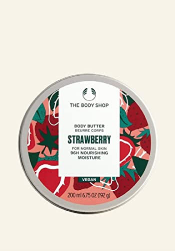 The Body Shop Strawberry body butter hydrating softing moisture vegan 200ml