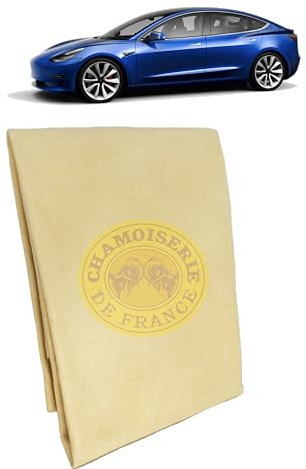 Théo Peau de Chamois, 62X40 cm, Peau Chamoisée pour Le Nettoyage de la Voiture, Peau Véritable, Entretien Voiture, Moto, Camping-Car