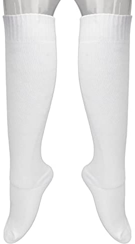 RiToEasysports Verdickte Fechtsocken, Fechtsocken Verdickte Baumwolle Unisex Schutz Fechtstrümpfe Fechten für Degen Säbel und Florett Damen Herren Weiß Andere Mannschaftssportarten (L)