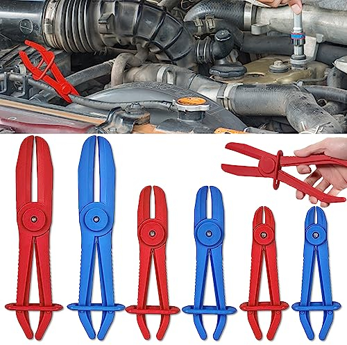 Aoreun Set di 6 Pinze Stringitubo per Tubi Flessibili, Fascette per Freni e Carburante, Kit per Tubi di Raffreddamento