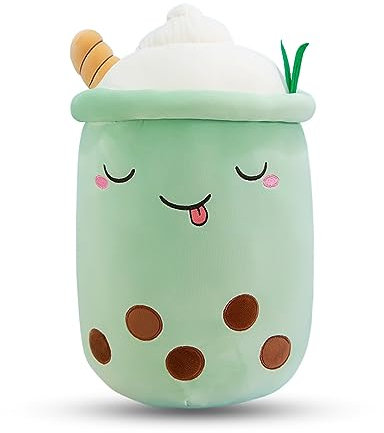 Yuragim Bubble Tea Kuscheltier Plüschkissen, 24 cm/9.4 inch Kawaii Bubble Tea Plüschtier Kissen Cartoon Plüschpuppen Milchtee Softpuppe Teetasse Kissen Plüsch Kinderspielzeug Geburtstagsgeschenk