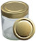 Deep-Twist-Off Honigglas mit Metalldeckel 250g | Gold | 1 Paket (96 Stk)