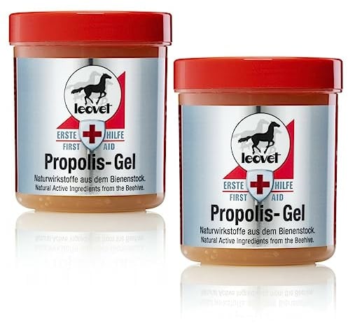 RL24 leovet - Erste Hilfe Propolis Gel für Pferde | Pferdebalsam m. ätherischen Ölen | unterstützt Wundheilung | antibakterielle Wundsalbe | Pferdesalbe b. Ekzemen & Rissen | 2 x 350 ml (2er Set)