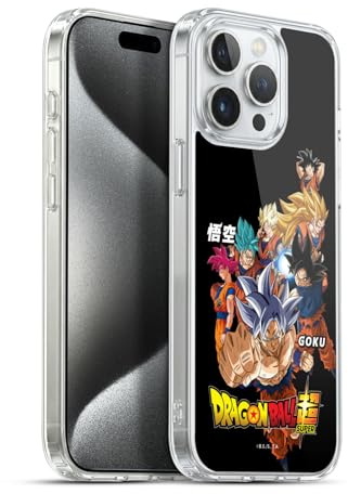 Head Case Designs Officially Licensed Dragon Ball Super Goku Universe Survival Characters Gel Case [Military Grade Protection] Compatible with Apple iPhone 15 Pro Max and Compatible with MagSafe