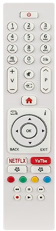 VINABTY Fernbedienung ersetzen Passend für Telefunken TV RC43135 23521075 23572880 XF49G511-W XH24G501V XH24G501V-W