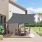 SUNNY GUARD Toldo Vela de Sombra Impermeable 3x3m Rectangular a Prueba de Viento protección UV para Patio,Jardín, Exteriores, Terraza, Color Gris Antracita