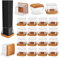 Square Chair Leg Floor Protectors, 16 Pcs Silicone Chair Leg cover caps for Hardwood Floors with Wrapped Felt, Furniture Feet Protectors Pads (Fit:43-50mm)