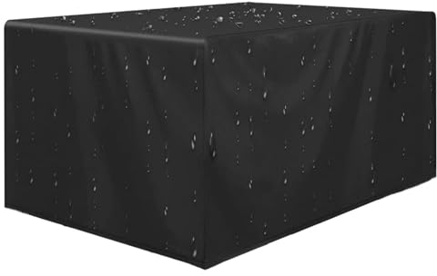 HYFBH Garden Furniture Covers, 260x200x100cm Outdoor Furniture Covers Waterproof, Upgraded Oxford 420D Garden Table and Chairs Covers, Rectangular Patio Furniture Set Covers, Rattan Furniture Covers
