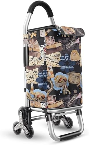 VECNUM 36L Einkaufstrolley Klappbar, Einkaufstrolley, Klappbar,Multifunktional, Wasserdichter,Hochwertiger Aluminium Rahmen, Bis 50Kg Belastbar, Für Einkaufen Oder Transportieren Von Waren,G