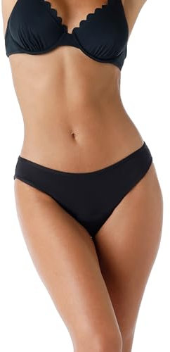 LOVABLE Bikini Costume da Bagno Mestruale, Slip da Ciclo Assorbente, Lavabile e Riutilizzabile, Flusso Medio, Swimwear Period Panties Donna, Nero, XS