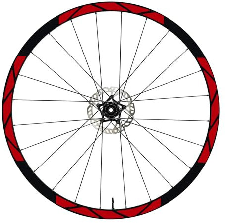 DualColorStampe B0012 Felgenaufkleber für Mountainbike, 26 Zoll – 27,5 Zoll – 28 – 29 Zoll (61,8 – 69 cm), Rot 31
