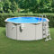 SECOLI Stahlwandpool Komplettset stahlwandpool schwimmbecken Aufstellpoolol Garten Pool Stahlwandbecken Pool-Pool + Leiter-Ø 360 x 120 cm