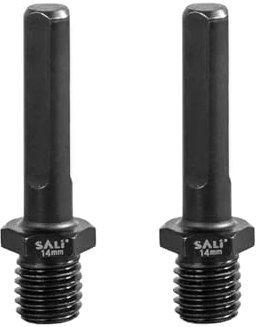 SALI 2 Stück M14 Adapter für Fliesenbohrer Adapter M14 auf Dreieckiger Schaft Bohrkrone Adapter für Bohrmaschine M14 Gewinde Bohrfutter