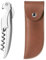 ELMWAY Refined Stainless Steel Waiter's Corkscrew – Manual Wine Opener with Serrated Foil Cutter & Beer Opener, Polished Finish, Elegant Gift Box and Leather Case