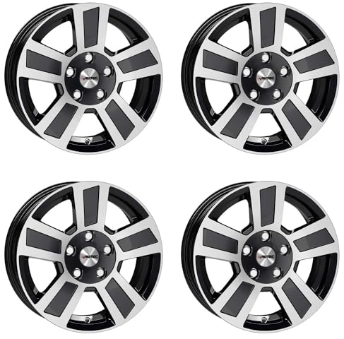 4x AUTEC Felgen Alufelgen TIGRIS 6.0x14 ET30 5x112 Schwarz poliert kompatibel mit Caravan/Anhänger (Trailer) Caravan/Anhänger (Trailer)