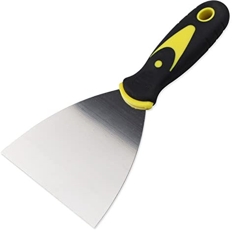 Stainless Steel Wall Scraper,Paint Stripper, Wallpaper Scraper,Scraper with Soft Grip Handle Filling Putty Scraper for Wallpaper Drywall Decals DIY Decorating Removal Painting