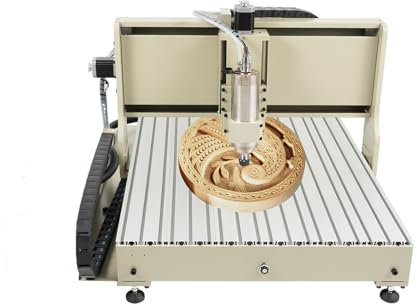 Macchina per incisione 6090 CNC fresatrice metallo, fresatrice CNC router 1500 W raffreddata ad acqua controllo computer precisione 59 pollici/min 5 12 pollici banco da lavoro versatile (6090)