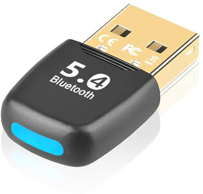 Adaptador Bluetooth PC, 5.4 Bluetooth Dongle, Bluetooth Dongle USB, Memoria Bluetooth, Baja latencia, Plug & Play, Baja Latencia, para Escritorio, Portátil, Auriculares, Teclado, Ratón