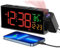 Netzu Digitaler Wecker mit Projektion, Projektionswecker mit 350° Projektor, Thermometer, Datum, Große Anzeige, 10 Klingeltönen, Snooze, 4 Helligkeit, 4 Lautstärke, Manuell DST, Lauter Wecker