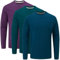 Charles Wilson 3 Pack Long Sleeved Plain Crew Neck T-Shirt (L, Core Essentials Type 21)