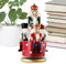 ycezw Caja de música de Navidad, caja de música cascanueces | Divertidas figuras de cajas musicales - Decoración de figuras de cascanueces de estilo europeo, figuras de cascanueces rotativas de