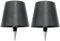 GZKPL Lot de 2 lampes LED rechargeables sans fil avec abat-jour 3 couleurs à intensité variable pour n'importe quelle bouteille, bar, restaurant, maison, bureau (noir)