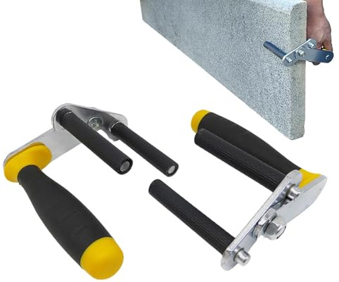 ycezw Portador de yeso, soporte para panel, 2 herramientas de soporte de yeso de metal - Herramienta multifunción para vidrio, elevador de placas de yeso de metal portátil, soporte de mango para