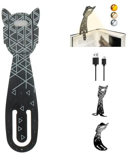 MILA&LOUIS Luce per Lettura Libri a Letto di Notturna Lampada Libro LED USB Ricaricabile per Leggere con Pinza Lucetta Dimmerabile da Comodino Senza Fili Lucina Portatile Camera Segnalibro (Griglia)