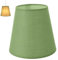 Hintyne Abat-Jour 5,5x5,5 Pouces à Clipser en Forme de tonneau Abat-Jour Minimaliste Vert pour Lustre Abat-Jour décoratif en Tissu pour la Maison l'hôtel Le Restaurant