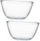 KICHOUSE 2 Piezas Tazón Para Mezclar Mezcla De Tazón Plato Para Servir En Casa Plato De Vajilla Tazón De Sopa Cuenco Casero Bol Tazón De Mezcla De Huevos Plato De Postre Vidrio Transparent