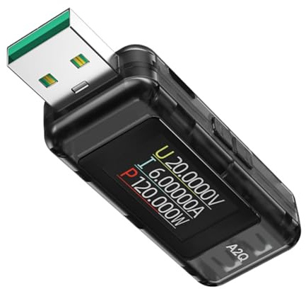 A2Q USB Tester Voltages Current Meter Monitors USB Power Meter Fast Charging Activation Feature For Smartphones Accessories