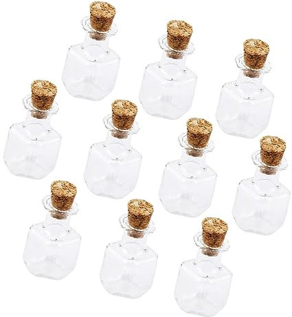 VICASKY 20pcs Small Glass Wishing Bottles with Cork DIY Craft Jars for Home Decoration Versatile Glass Jars for Potpourri Parties and Creative Projects