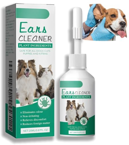 Pet Ear Drops for Cats and Dogs,Dog Ear Cleaner,Ear Mite Treatment for Dogs,Cat Ear Cleaner,Dog Ear Wash,Dog Ear Wax Cleaner,Cat and Dog Itchy Ears Treatment,Soothing Ear Cleaner for Dogs And Cats