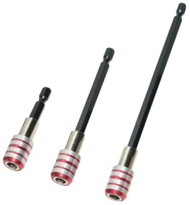 Hex Shank Quick Release Auto-Lock Extension Bar, 60/100/150mm, Chrome Vanadium Steel, for Drill Driver & Screwdriver Bits