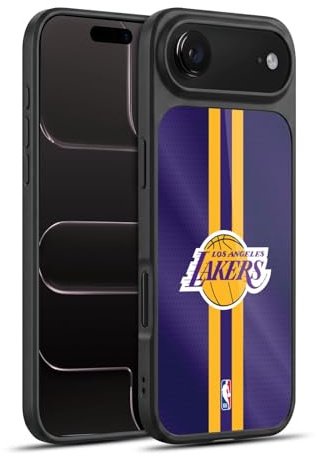 Head Case Designs Offizielle NBA Streifen Los Angeles Lakers Gel Armour Hülle [Militärischer Schutzgrad] kompatibel mit Apple iPhone 17 Air