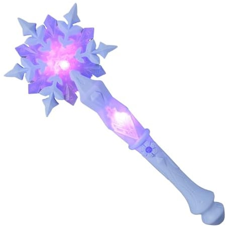 iplusmile Leuchtender Schneeflocken-Zauberstab Für Kinder Und Mädchen 32Cm Led Zauberstab Mit Licht Für Cosplay Geburtstagsfeier Und Partyspielzeug