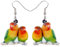 NEWEI Cute Macaw Papagei Vogel Ohrringe für Damen Mädchen Damen Acryl Tiere Schmuck Geschenke Charms (Grün)