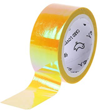 JENOR Rhythmische Gymnastik Dekoration Holografische RG Prismatische Glitzer Tape Hoop Stick