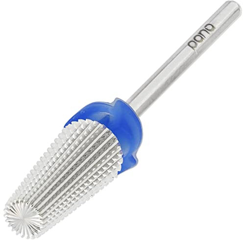 PANA Nail Carbide 5 in 1 Bit - Two Way Rotate use for Both Left and Right Handed - Fast remove Acrylic or Hard Gel - 3/32 Shank - Manicure, Nail Art, Drill Machine (Medium - M, Silver)