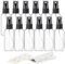 ZEJIA Fine Mist Clear Spray Bottles Refillable & Reusable Empty Plastic Travel Bottle for Essential Oils, Travel, Perfumes (30ml-12pcs, Black)