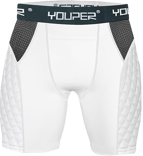 Youper Elite Short de compression rembourré avec poche pour adulte pour baseball, football
