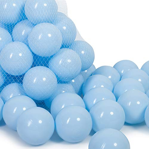 millybo Bälle für Kinder Bällebad 7 cm Plastikbälle Kinderbälle Spielbälle viele Farben (400 Bälle / 7 cm, Hellblau)