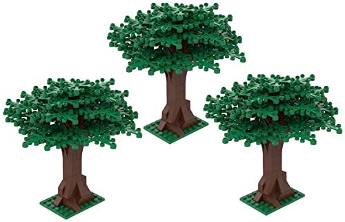 Steinchenshop 3er Set Bäume für Deine City - kompatibel mit Allen führenden Marken - 342 Klemmbausteine - Baum… (Grün)