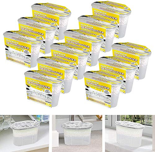 Mix Scented Dehumidifier Condensation Damp Mould Interior Moisture Absorber Condensation Remover - Wardrobe Kitchen Caravan Office Garage Bathroom Basement (12, Vanilla)