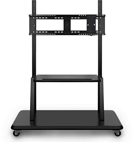 ViewSonic VB-STND-001-2C Trolley Wall Mount with Wheels Compatible with 55/65/70 and 84 Inch Monitors, Height Adjustable