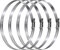Voarge 4 Pieces Adjustable 304 Stainless Steel Duct Clamps Hose Clamp, 6 Inch, Home Worm Drive Gear Gas Water Pipe Ducting Clamp for Flexible Hose Tube, Adjust Diameter 141mm-165mm