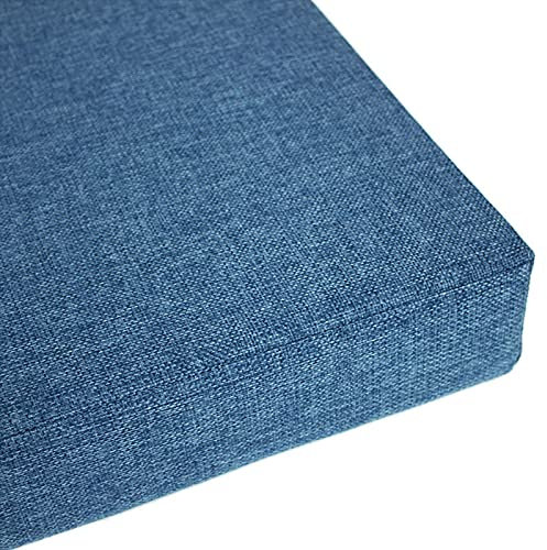 2-Sitzer-Bankkissen, Esszimmerbank, Kissen mit 35D, hochdichtem Schaumstoff, Schaukel-Sitzkissen für Garten, Terrasse, drinnen und draußen, Möbel (blau, 120 x 40 x 5 cm)