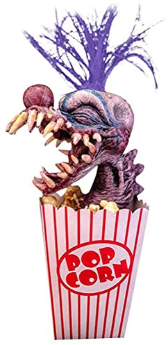 TBEONE Clown-Skulptur, Killer-Klowns, Halloween-Clown-Dekoration, Popcorn-Clown, gruseliger Clownkopf, Statue, Harz, Basteln, Clown aus dem Weltraum, lila Popcorn
