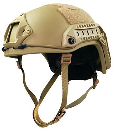 HSCPAZD SCHNELLER Helm Gepanzerter Kevlar-Material Schutzhelm Explosionsgeschützter Kugelsicherer Helm Taktischer Kampfspielhelm 1,4 Kg Schwere Beanspruchung,Mud